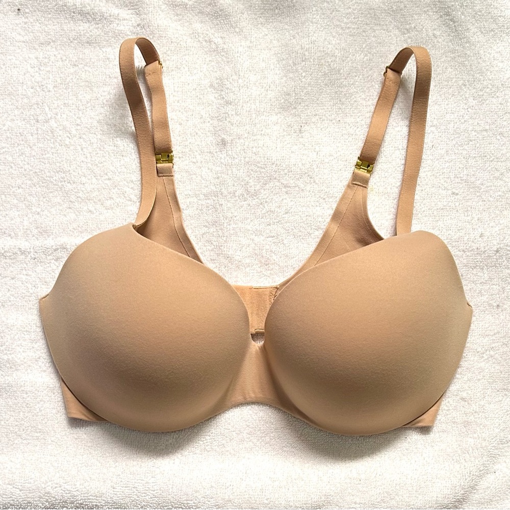 Incredible by Victoria’s Secret smooth lined demi bra size 32DD nude tan